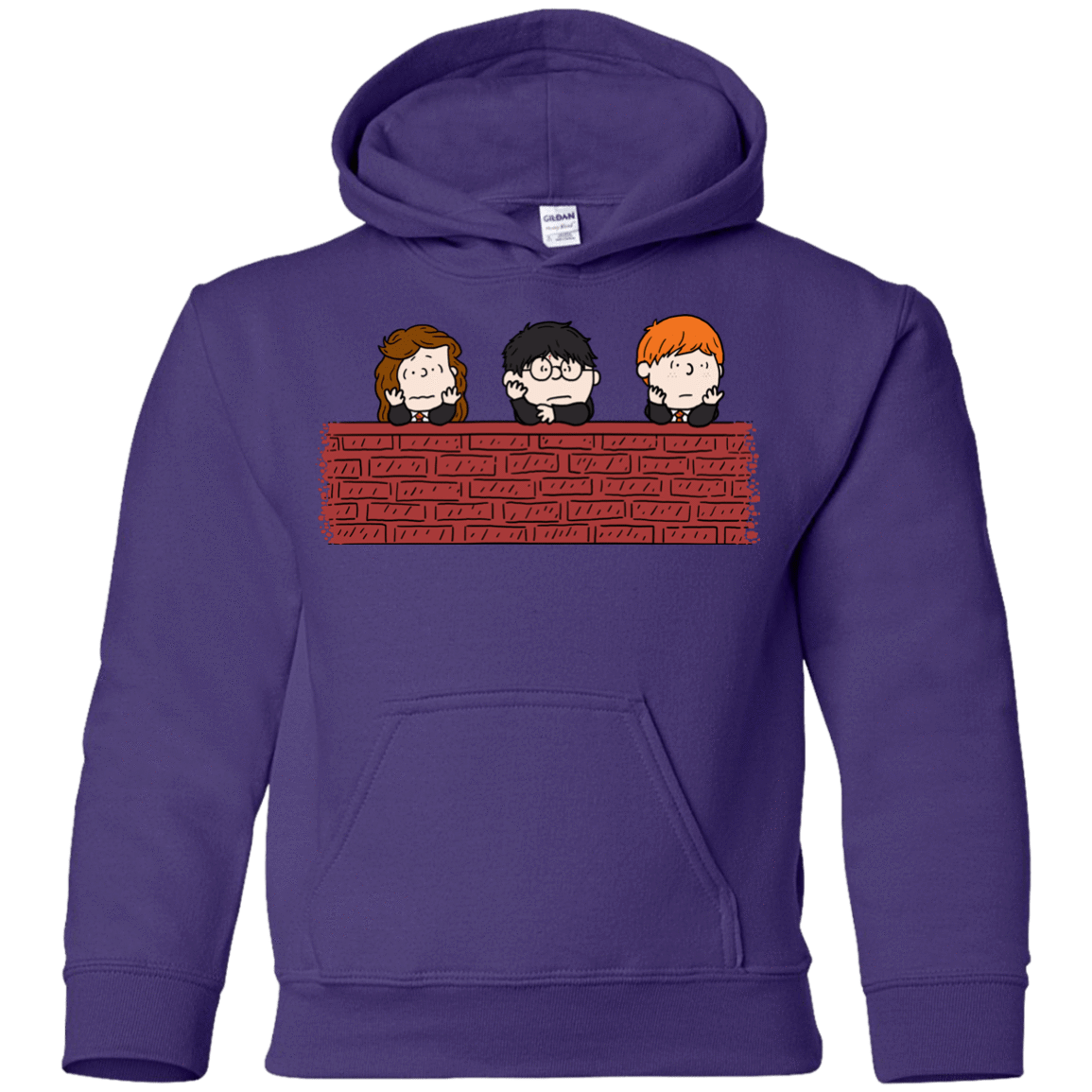 Sweatshirts Purple / YS Brick Wall Youth Hoodie