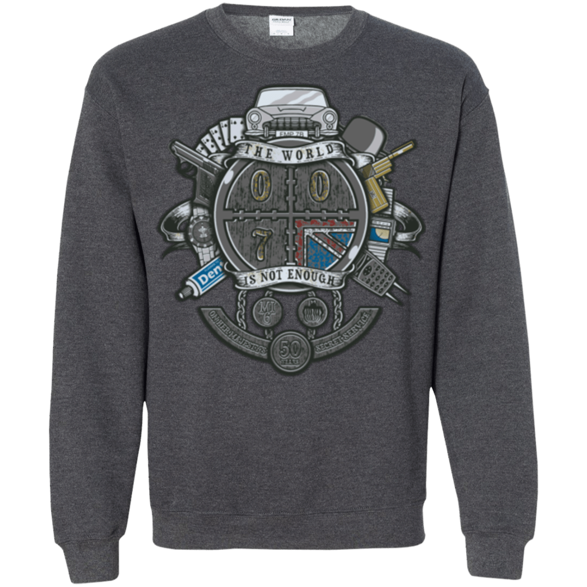 Sweatshirts Dark Heather / Small British Spy Crest Crewneck Sweatshirt