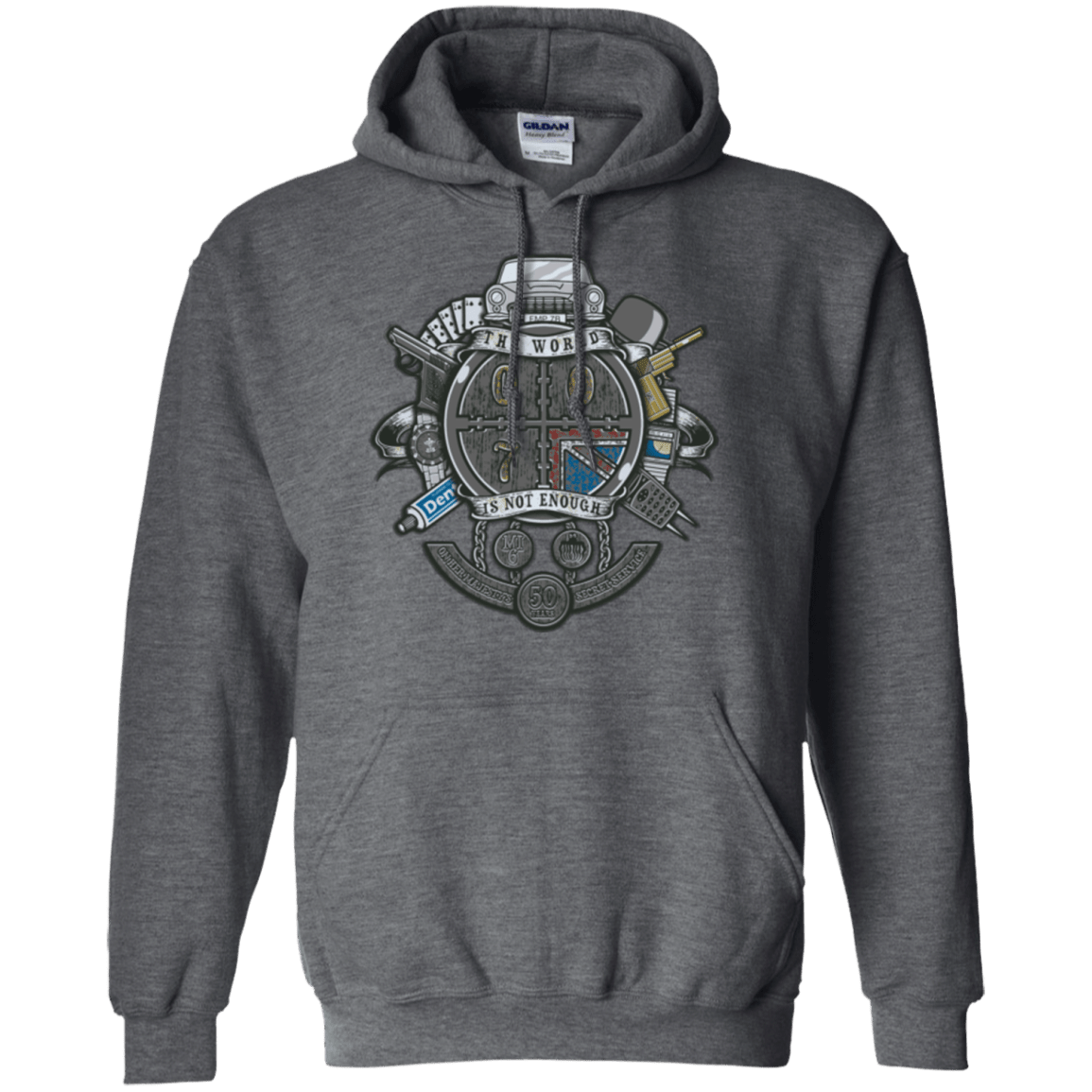 Sweatshirts Dark Heather / Small British Spy Crest Pullover Hoodie