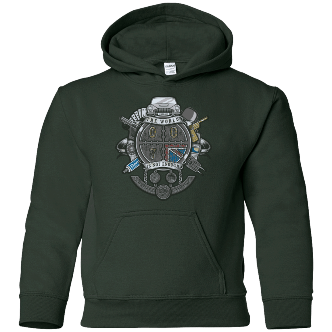 Sweatshirts Forest Green / YS British Spy Crest Youth Hoodie