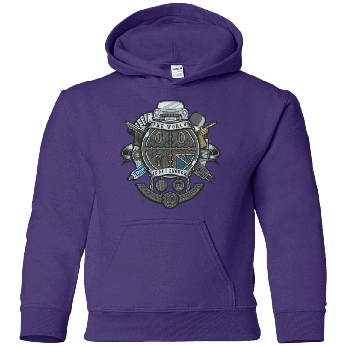 Sweatshirts Purple / YS British Spy Crest Youth Hoodie