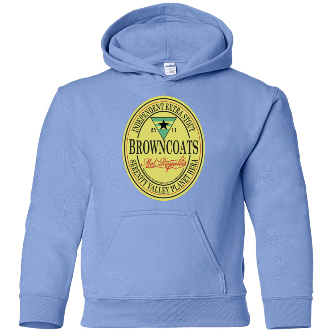 Sweatshirts Carolina Blue / YS Browncoats Stout Youth Hoodie