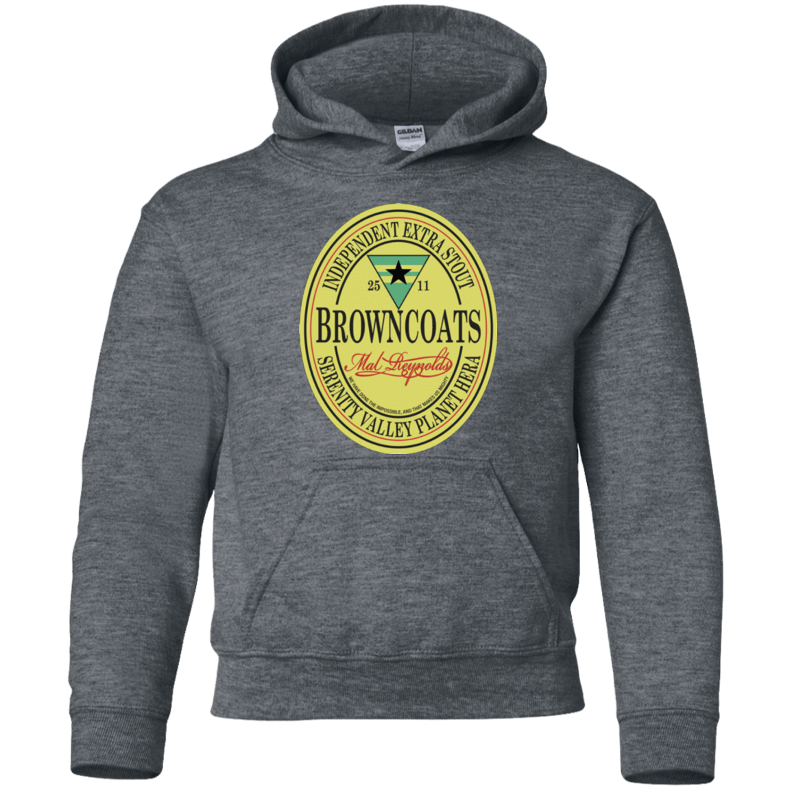 Sweatshirts Dark Heather / YS Browncoats Stout Youth Hoodie