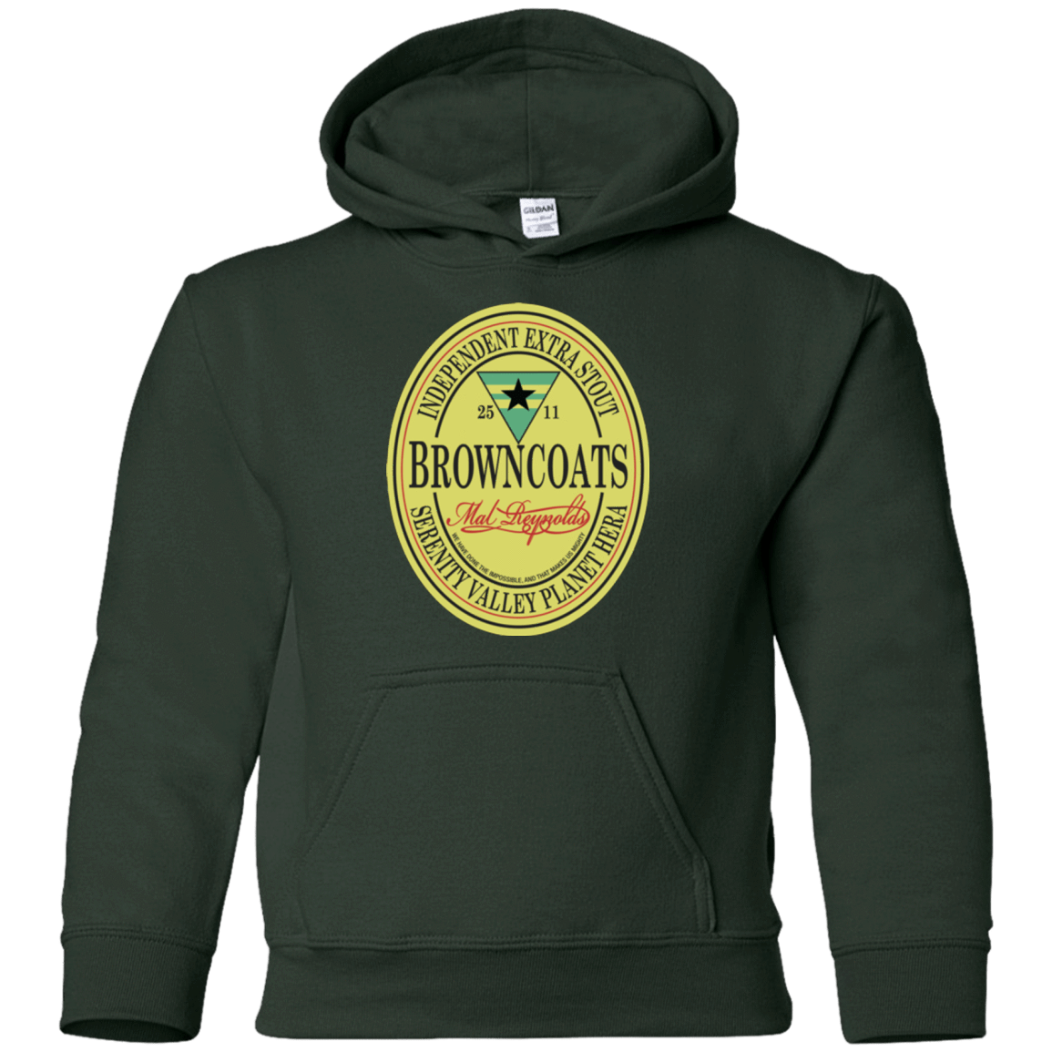 Sweatshirts Forest Green / YS Browncoats Stout Youth Hoodie