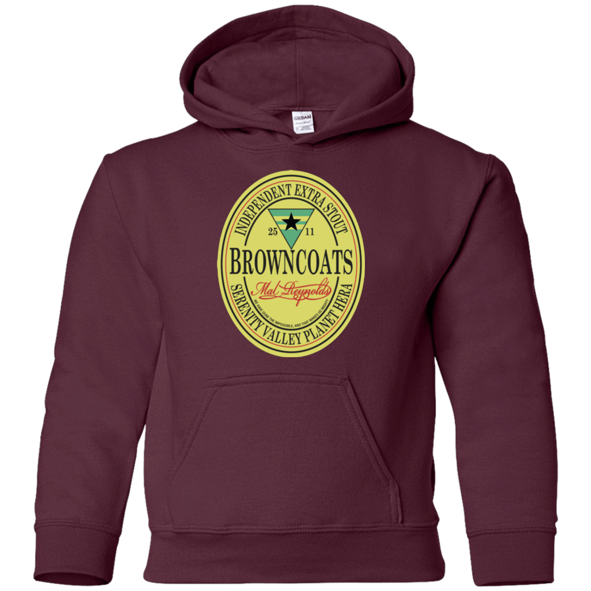 Sweatshirts Maroon / YS Browncoats Stout Youth Hoodie