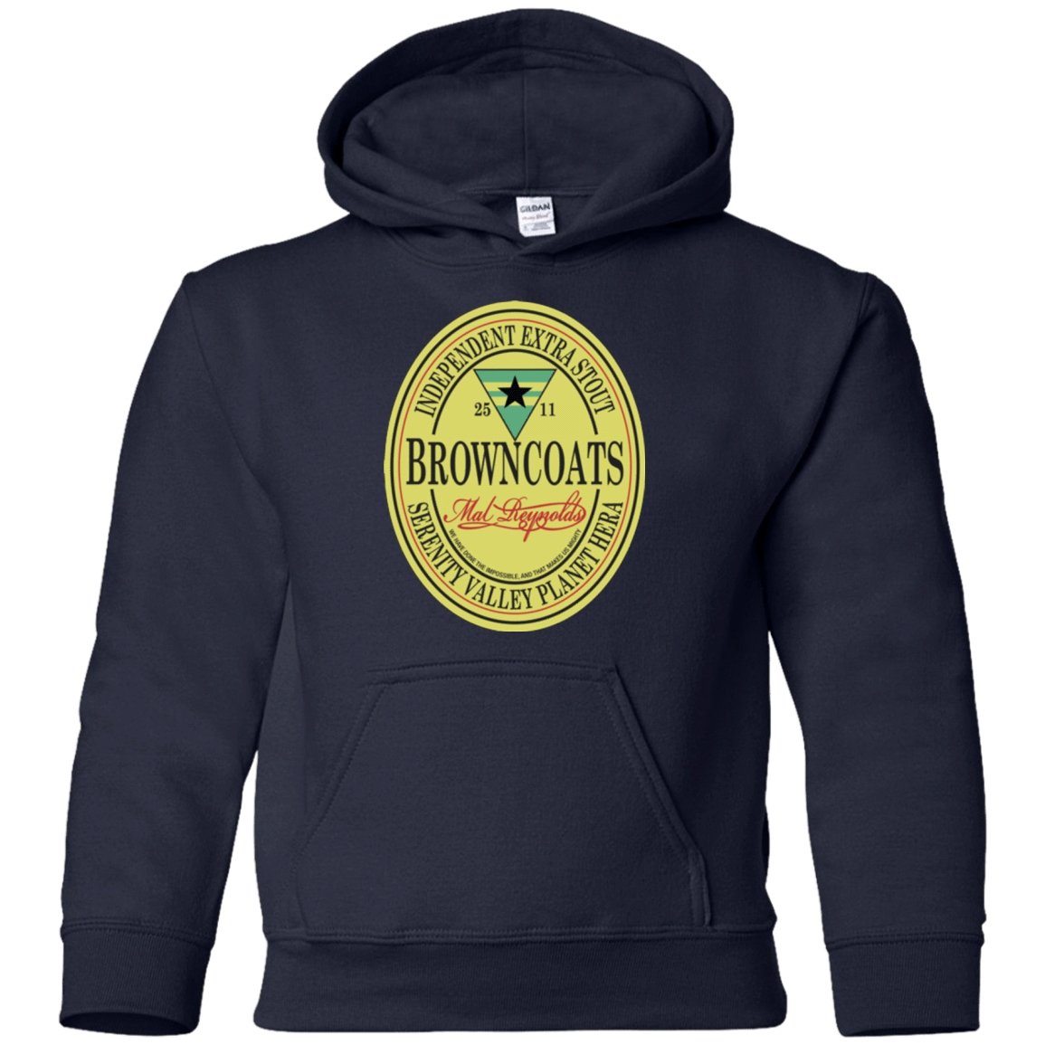 Sweatshirts Navy / YS Browncoats Stout Youth Hoodie