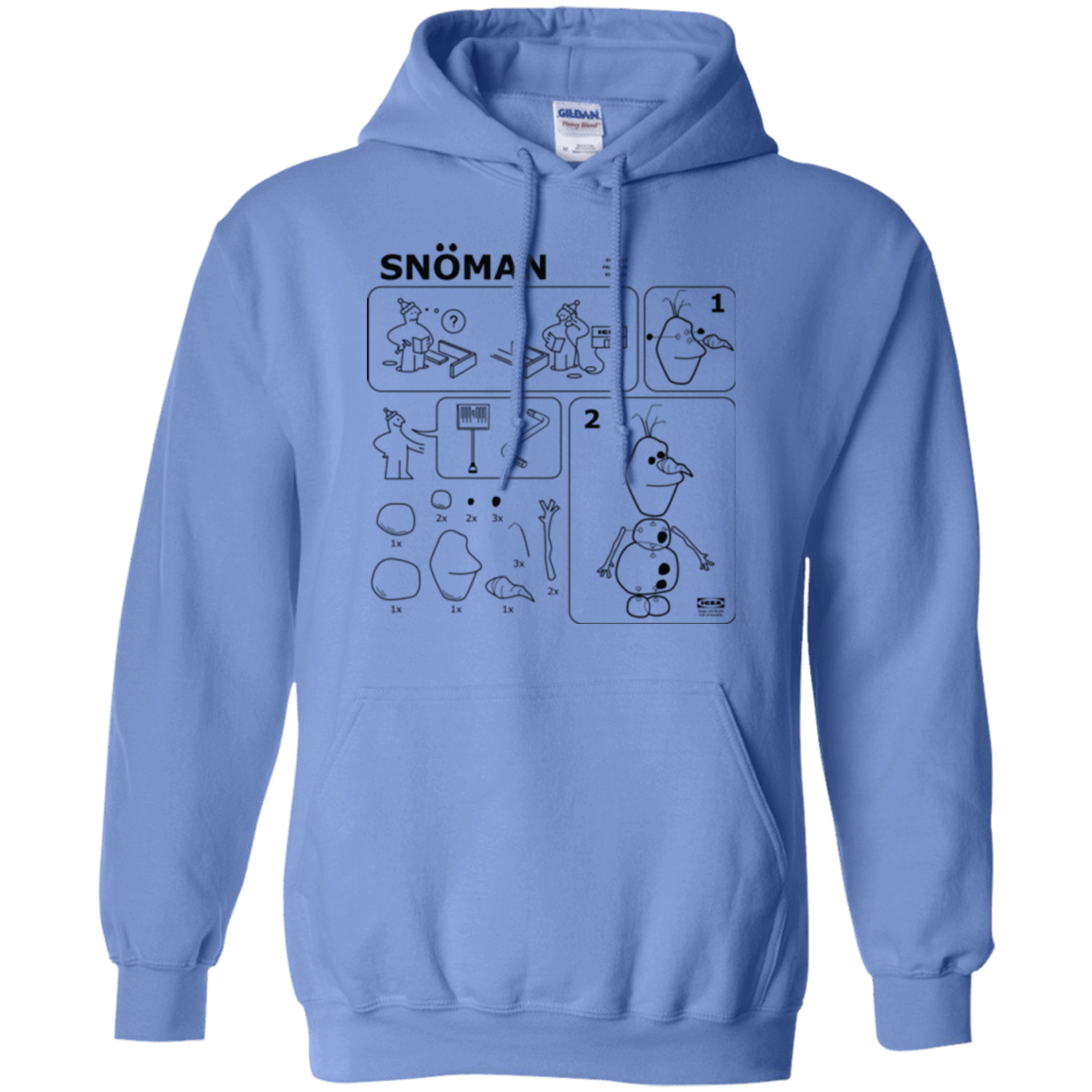 Sweatshirts Carolina Blue / Small Build a Snowman Pullover Hoodie