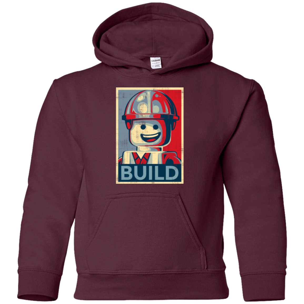 Sweatshirts Maroon / YS Build Youth Hoodie