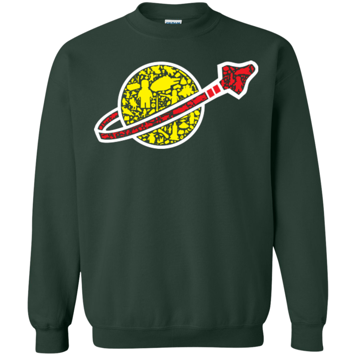 Sweatshirts Forest Green / Small Building in Space Crewneck Sweatshirt