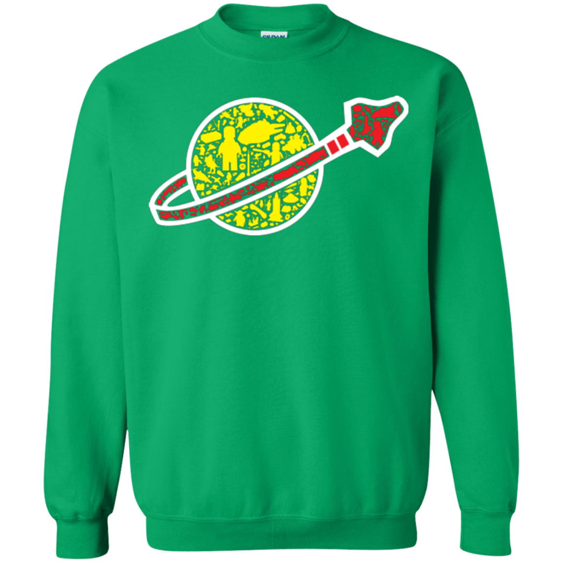Sweatshirts Irish Green / Small Building in Space Crewneck Sweatshirt