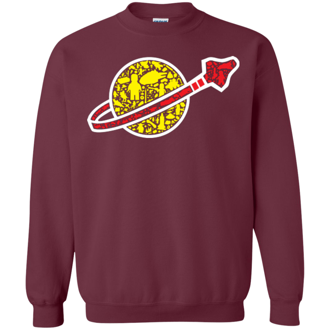 Sweatshirts Maroon / Small Building in Space Crewneck Sweatshirt