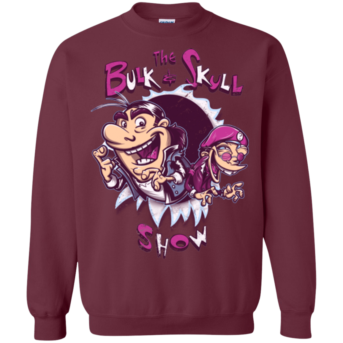 Sweatshirts Maroon / Small Bulk and Skull Show Crewneck Sweatshirt