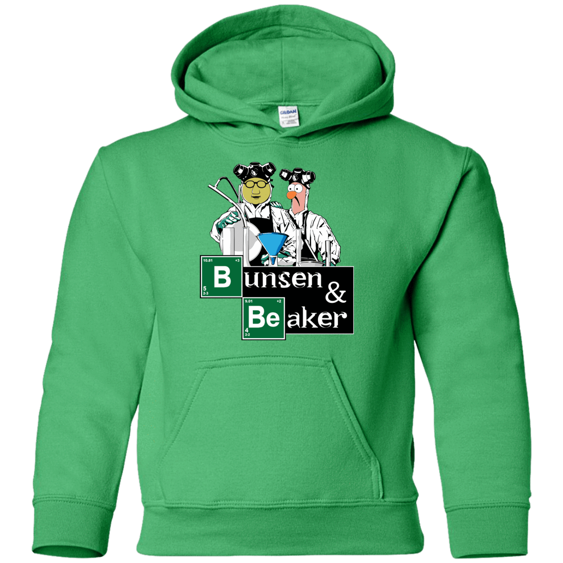 Sweatshirts Irish Green / YS Bunsen & Beaker Youth Hoodie