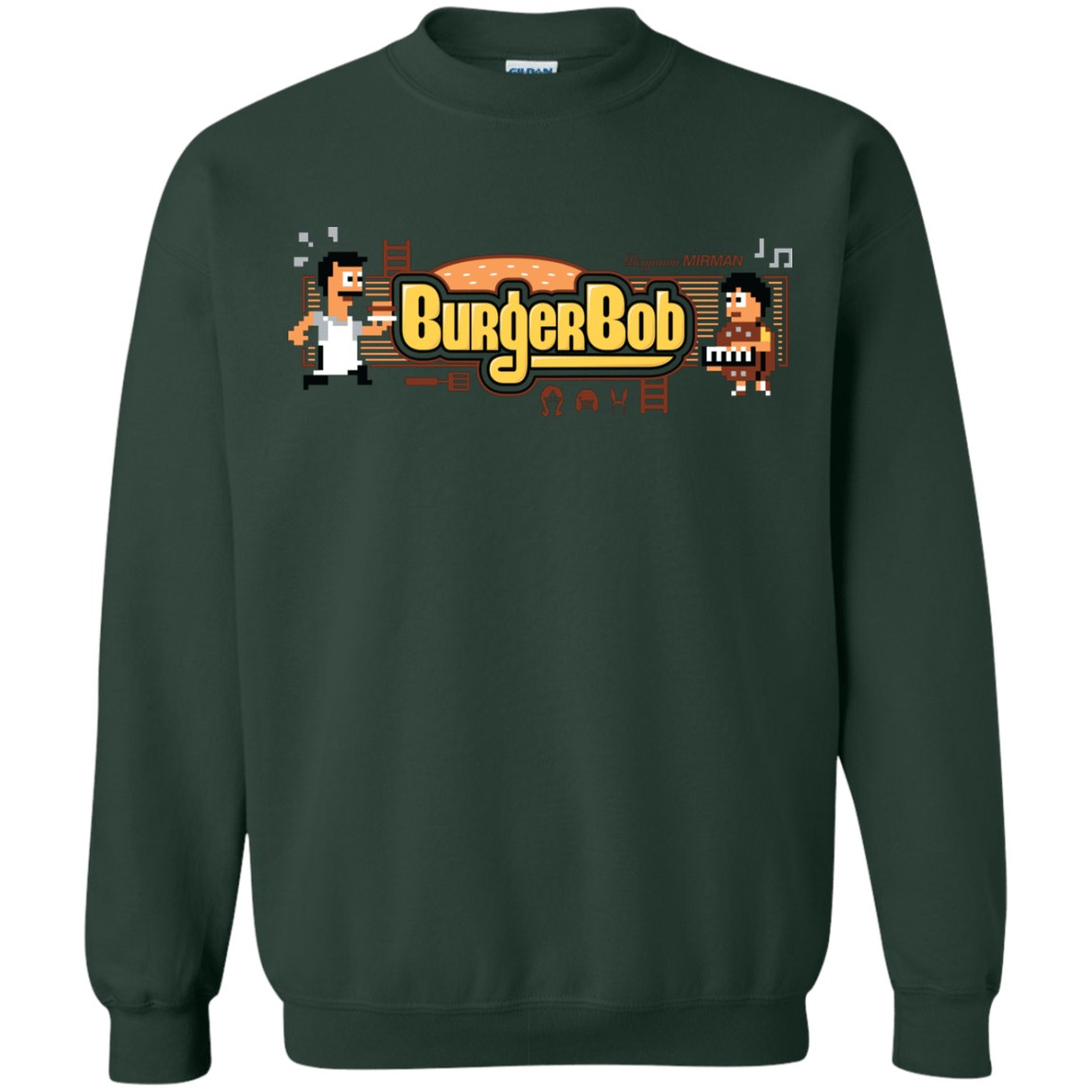 Sweatshirts Forest Green / Small Burger Bob Crewneck Sweatshirt