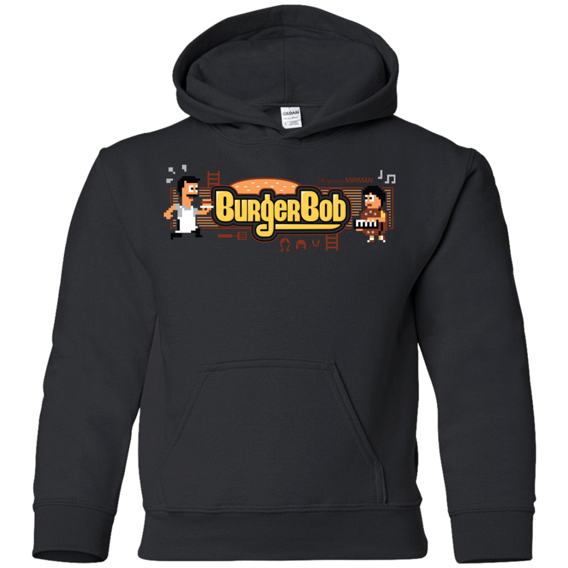 Sweatshirts Black / YS Burger Bob Youth Hoodie