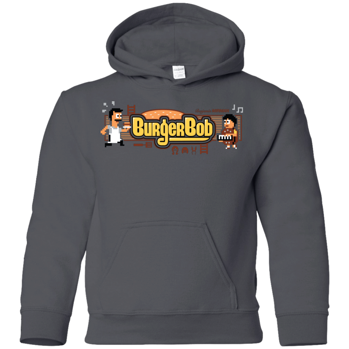 Sweatshirts Charcoal / YS Burger Bob Youth Hoodie