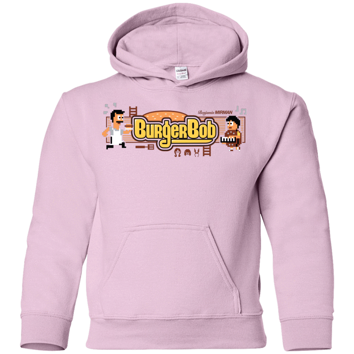 Sweatshirts Light Pink / YS Burger Bob Youth Hoodie