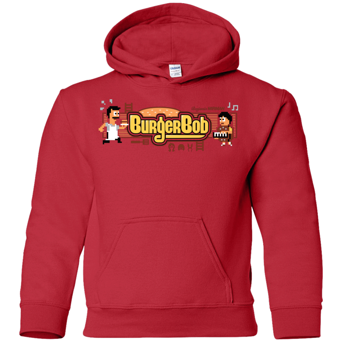 Sweatshirts Red / YS Burger Bob Youth Hoodie