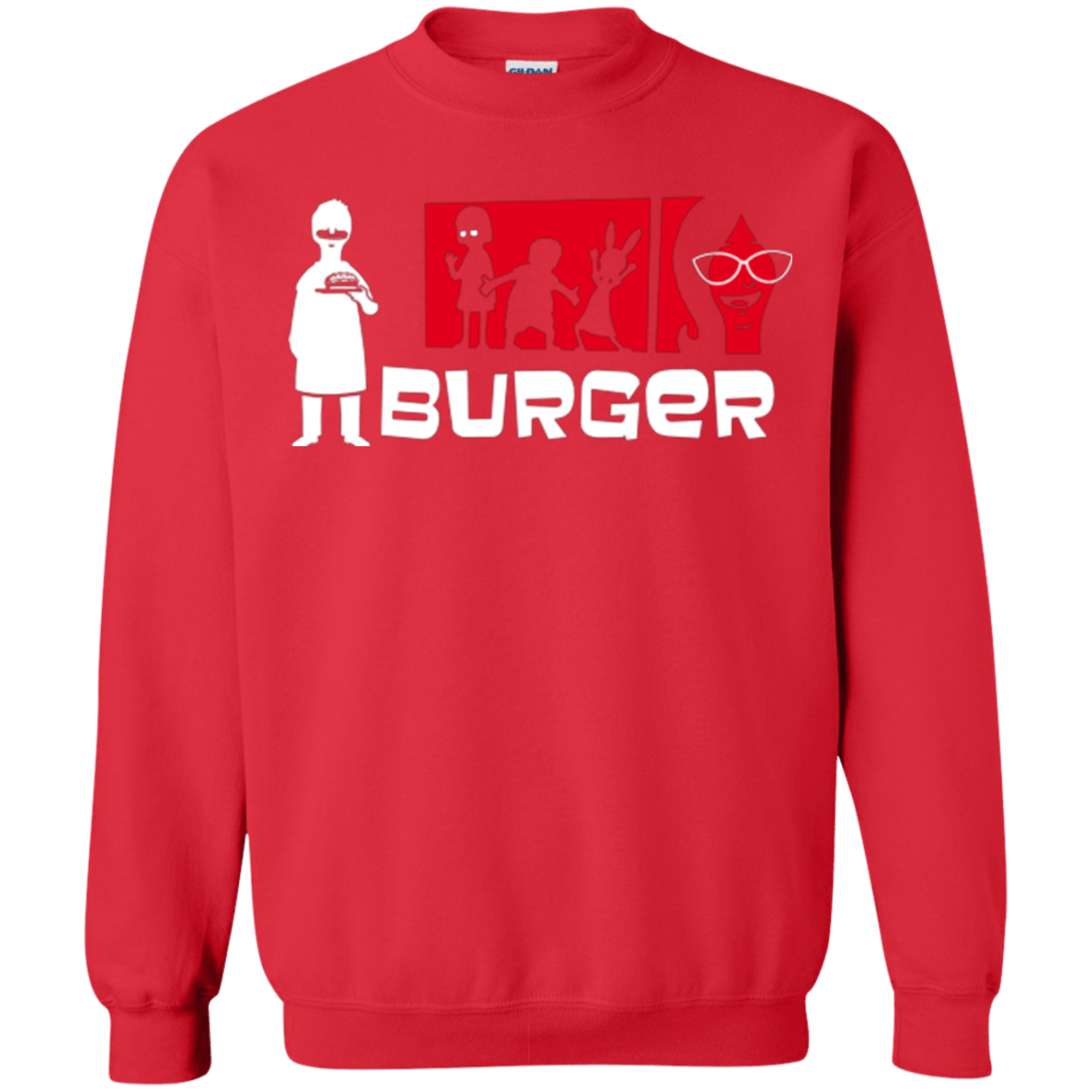 Sweatshirts Red / S Burger Crewneck Sweatshirt