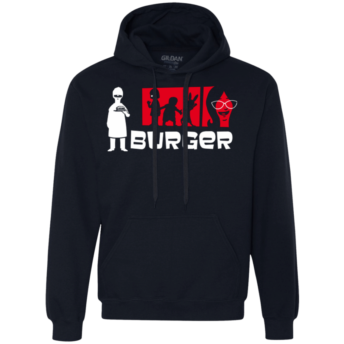 Sweatshirts Navy / S Burger Premium Fleece Hoodie