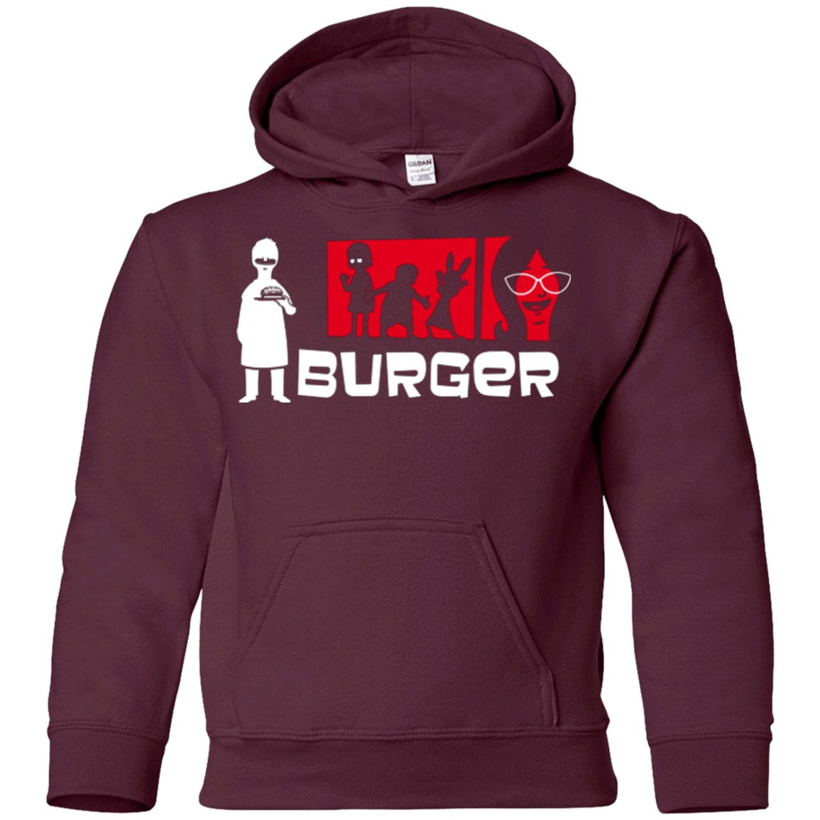 Sweatshirts Maroon / YS Burger Youth Hoodie