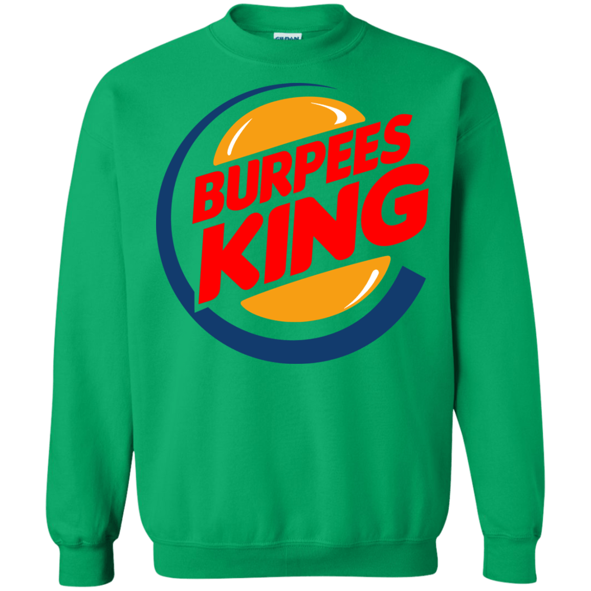 Sweatshirts Irish Green / Small Burpees King Crewneck Sweatshirt