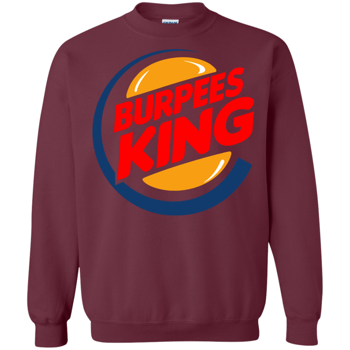 Sweatshirts Maroon / Small Burpees King Crewneck Sweatshirt