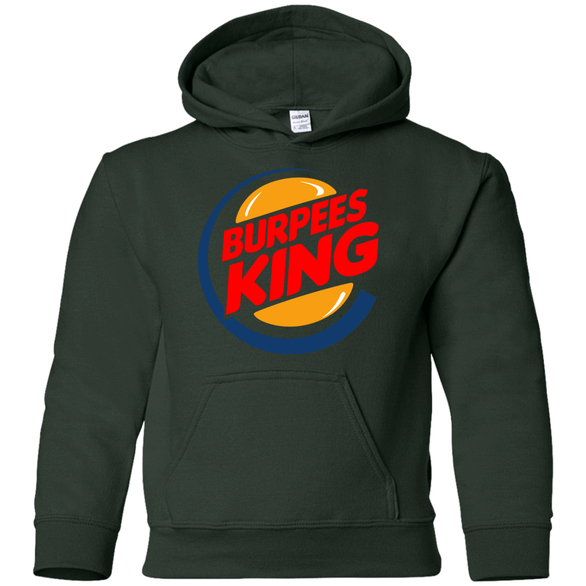 Sweatshirts Forest Green / YS Burpees King Youth Hoodie