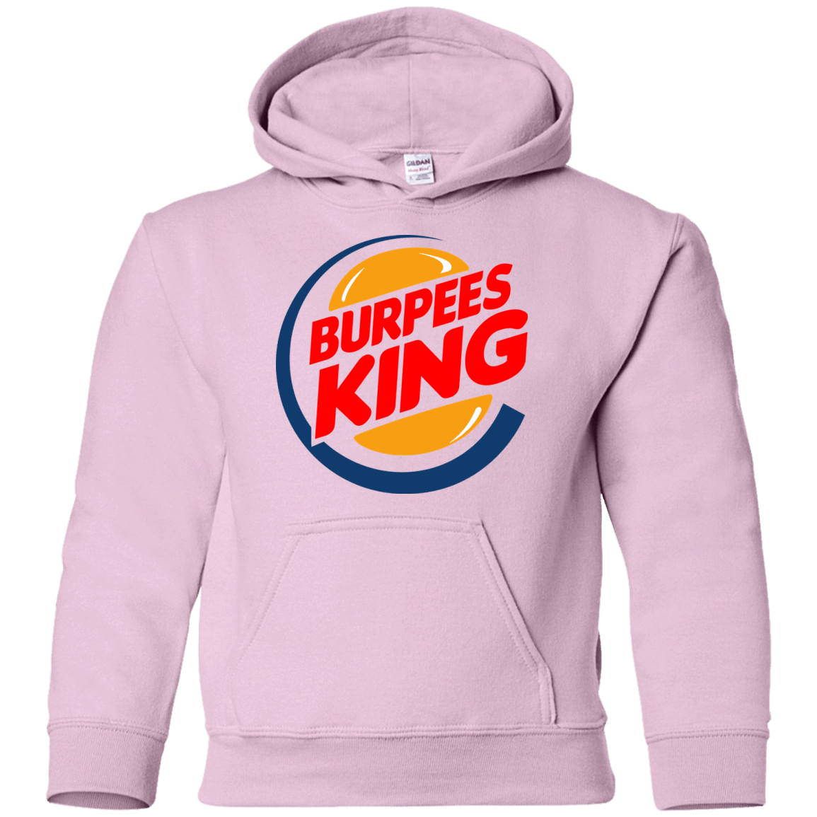 Sweatshirts Light Pink / YS Burpees King Youth Hoodie