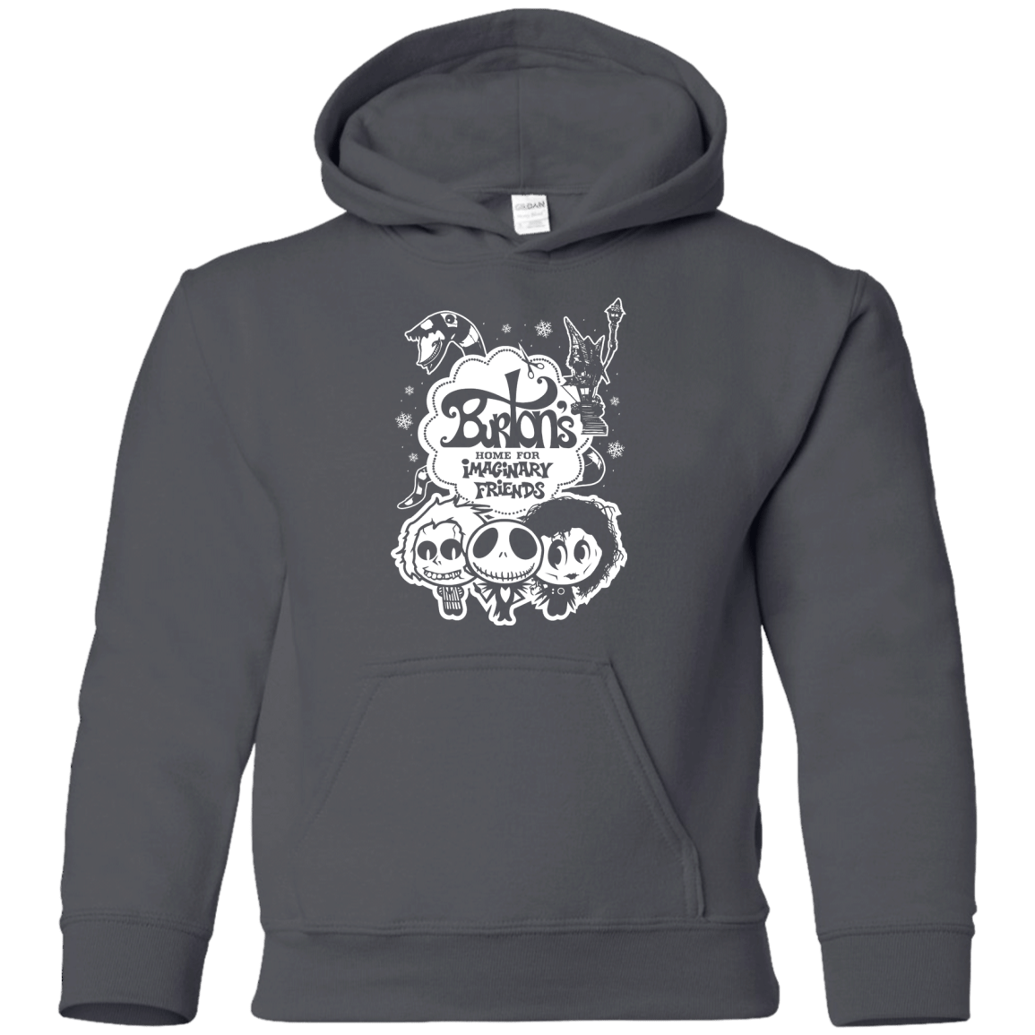 Sweatshirts Charcoal / YS Burtons Imaginary Friends Youth Hoodie