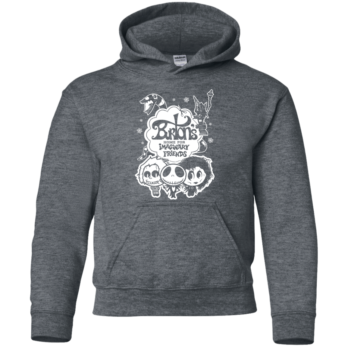 Sweatshirts Dark Heather / YS Burtons Imaginary Friends Youth Hoodie