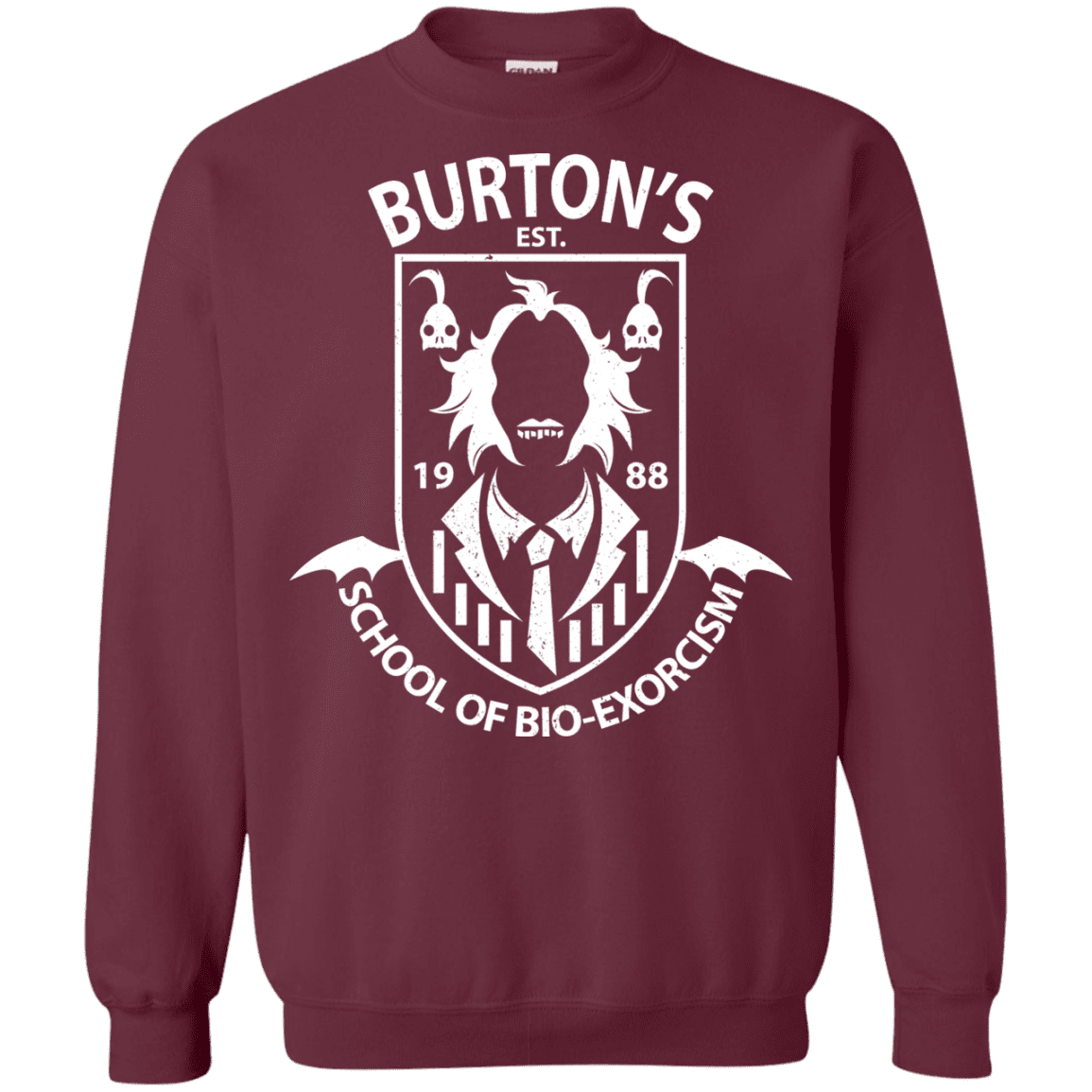 Sweatshirts Maroon / Small Burtons School of Bio Exorcism Crewneck Sweatshirt