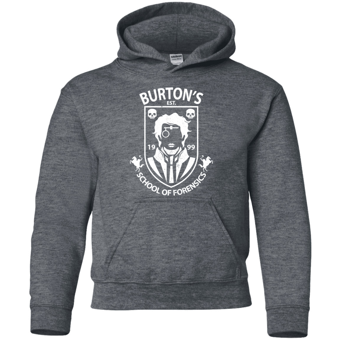 Sweatshirts Dark Heather / YS Burtons School of Forensics Youth Hoodie