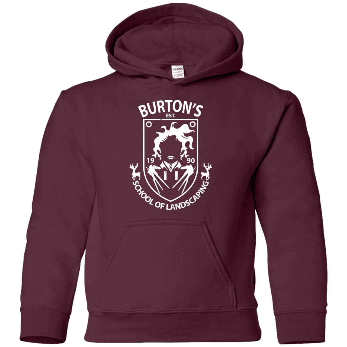 Sweatshirts Maroon / YS Burtons School of Landscaping Youth Hoodie
