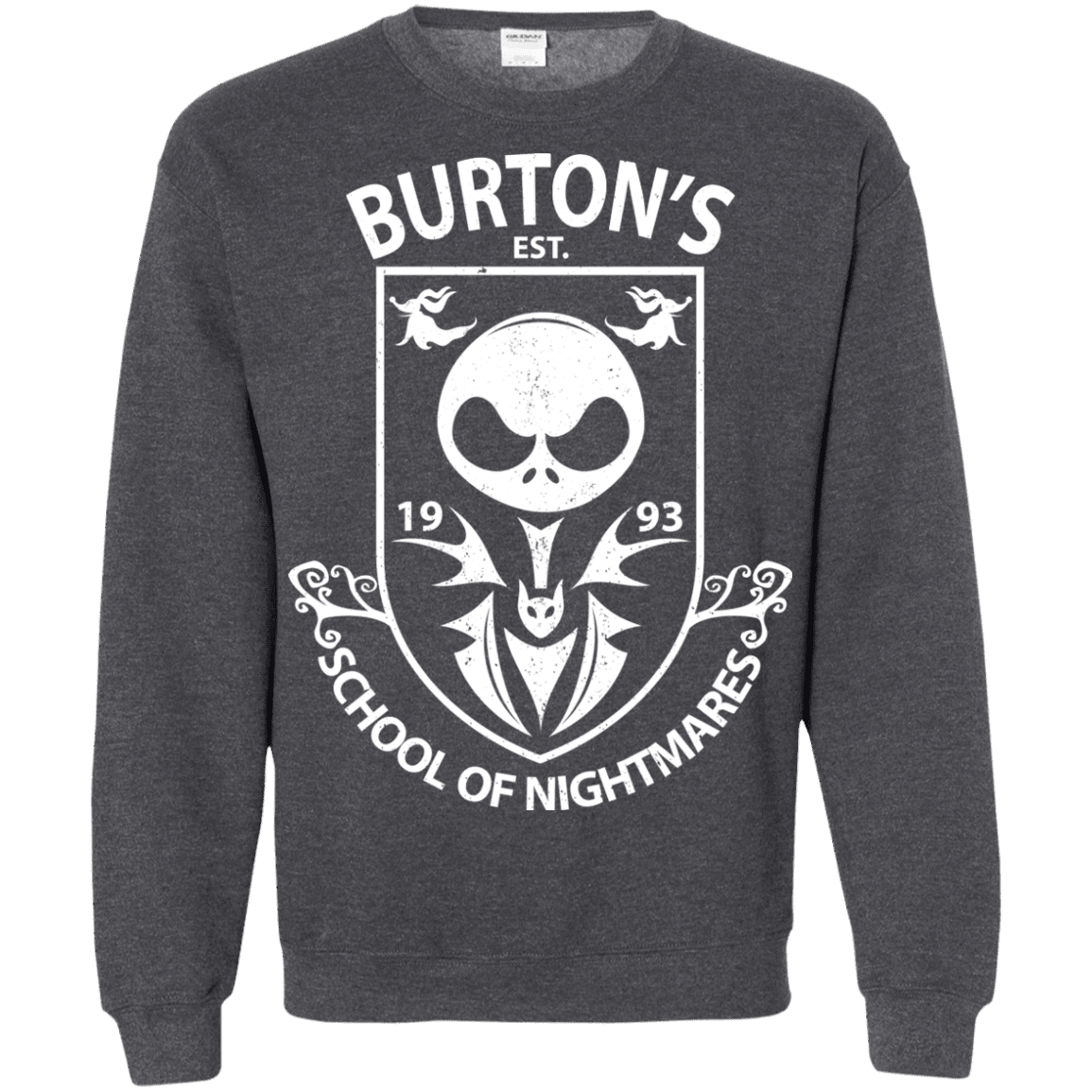 Sweatshirts Dark Heather / Small Burtons School of Nightmares Crewneck Sweatshirt