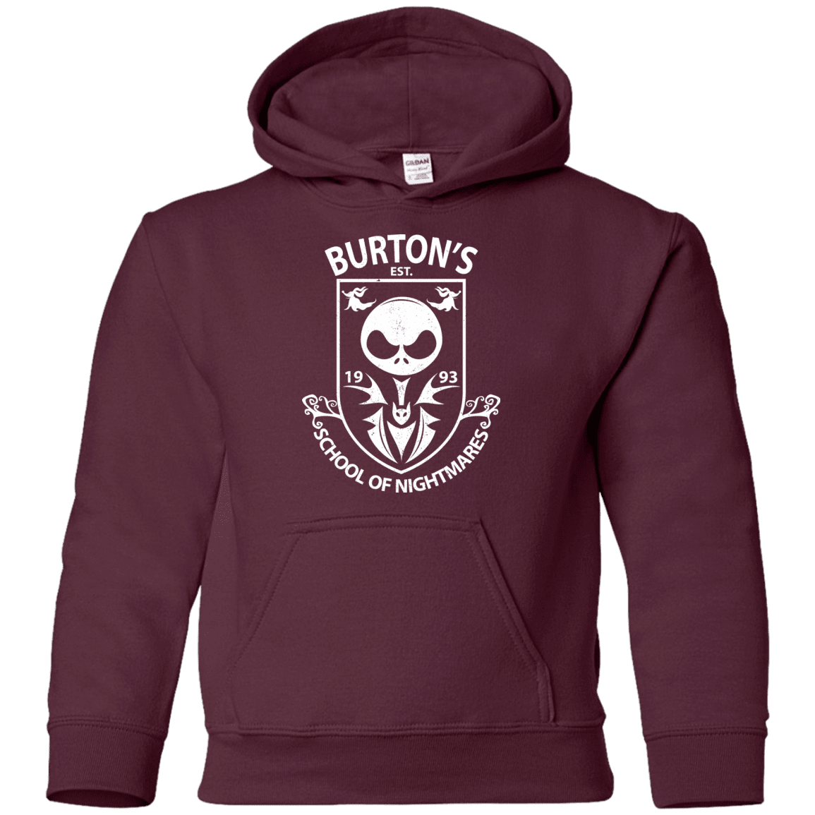 Sweatshirts Maroon / YS Burtons School of Nightmares Youth Hoodie