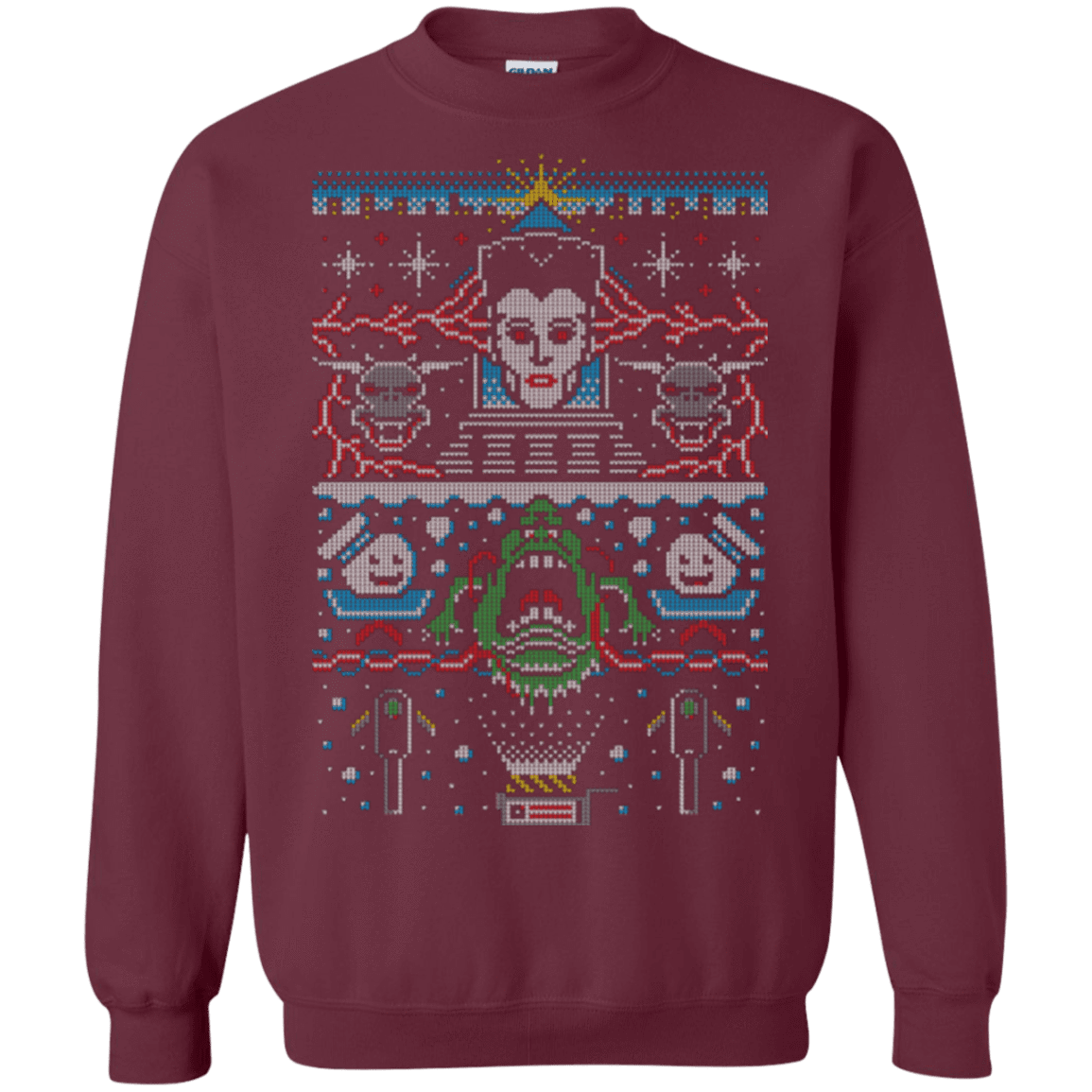 Sweatshirts Maroon / Small Bustin Christmas Crewneck Sweatshirt