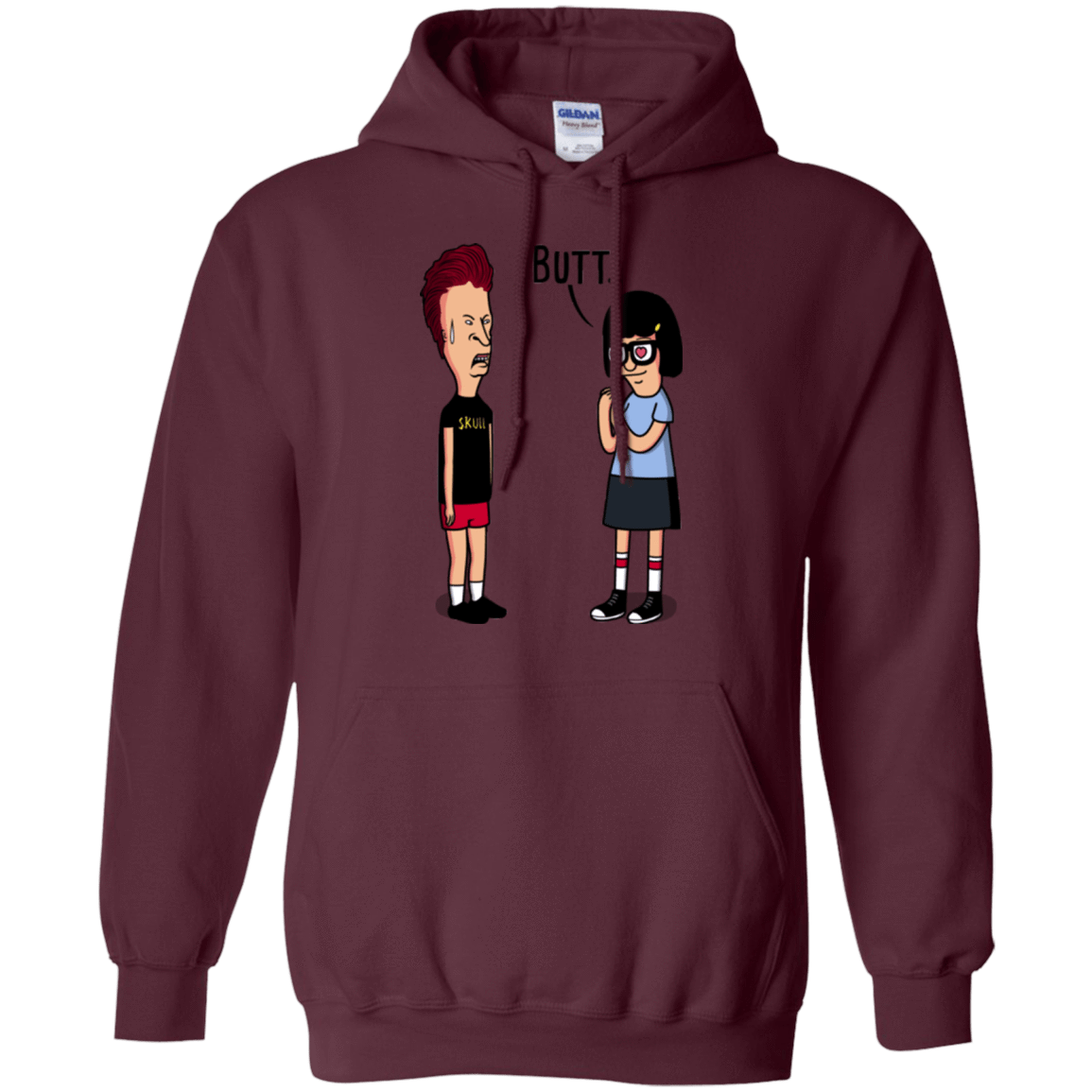 Sweatshirts Maroon / S butt.. Pullover Hoodie