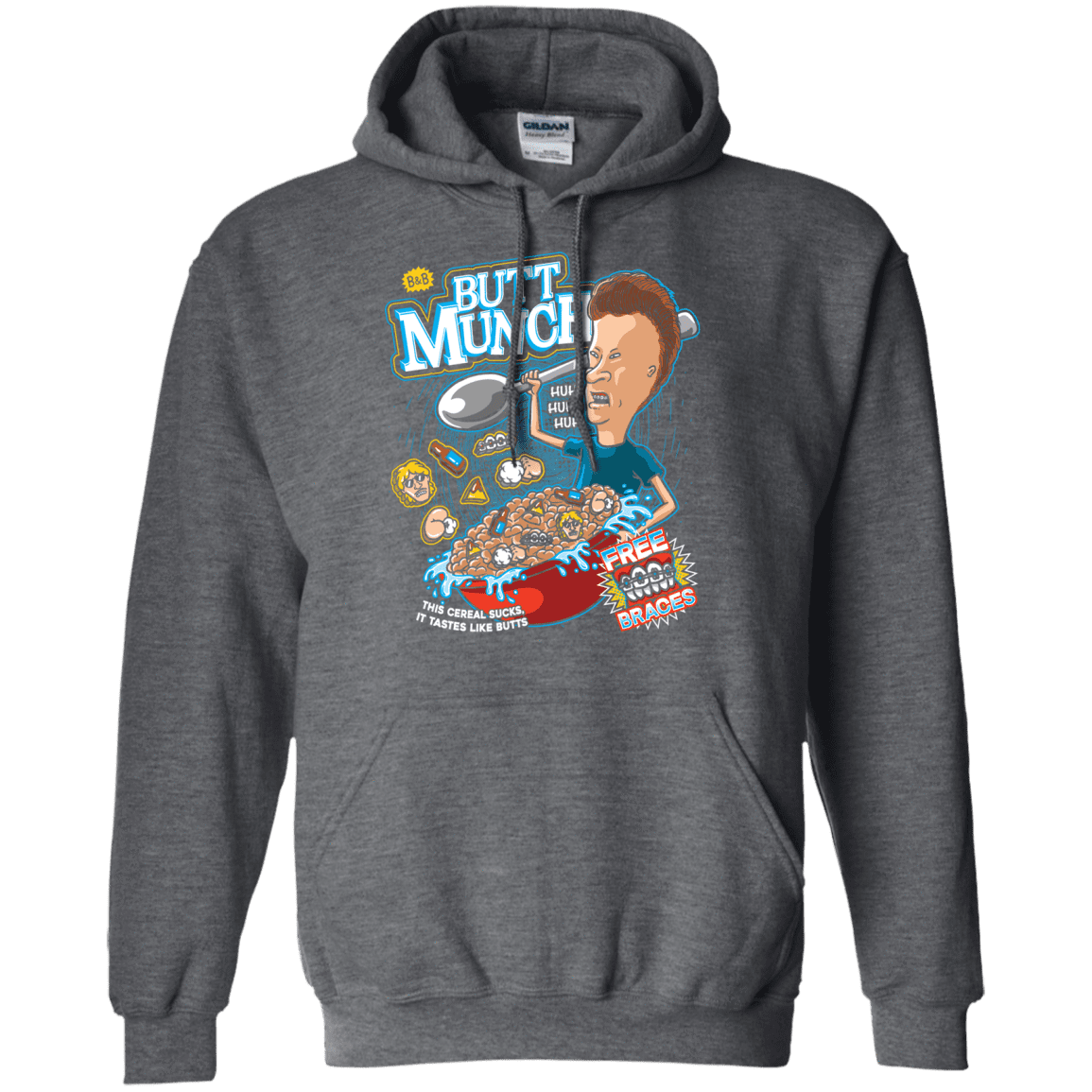 Sweatshirts Dark Heather / S Buttmunch Cereal Pullover Hoodie