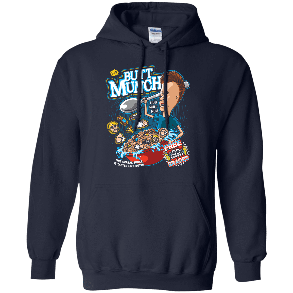 Sweatshirts Navy / S Buttmunch Cereal Pullover Hoodie