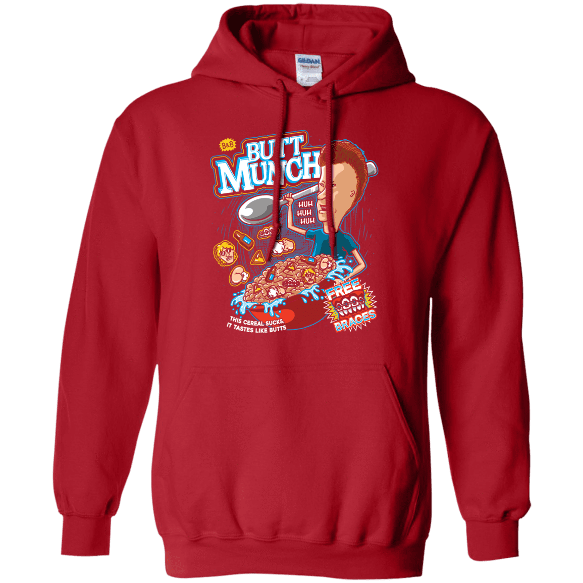 Sweatshirts Red / S Buttmunch Cereal Pullover Hoodie