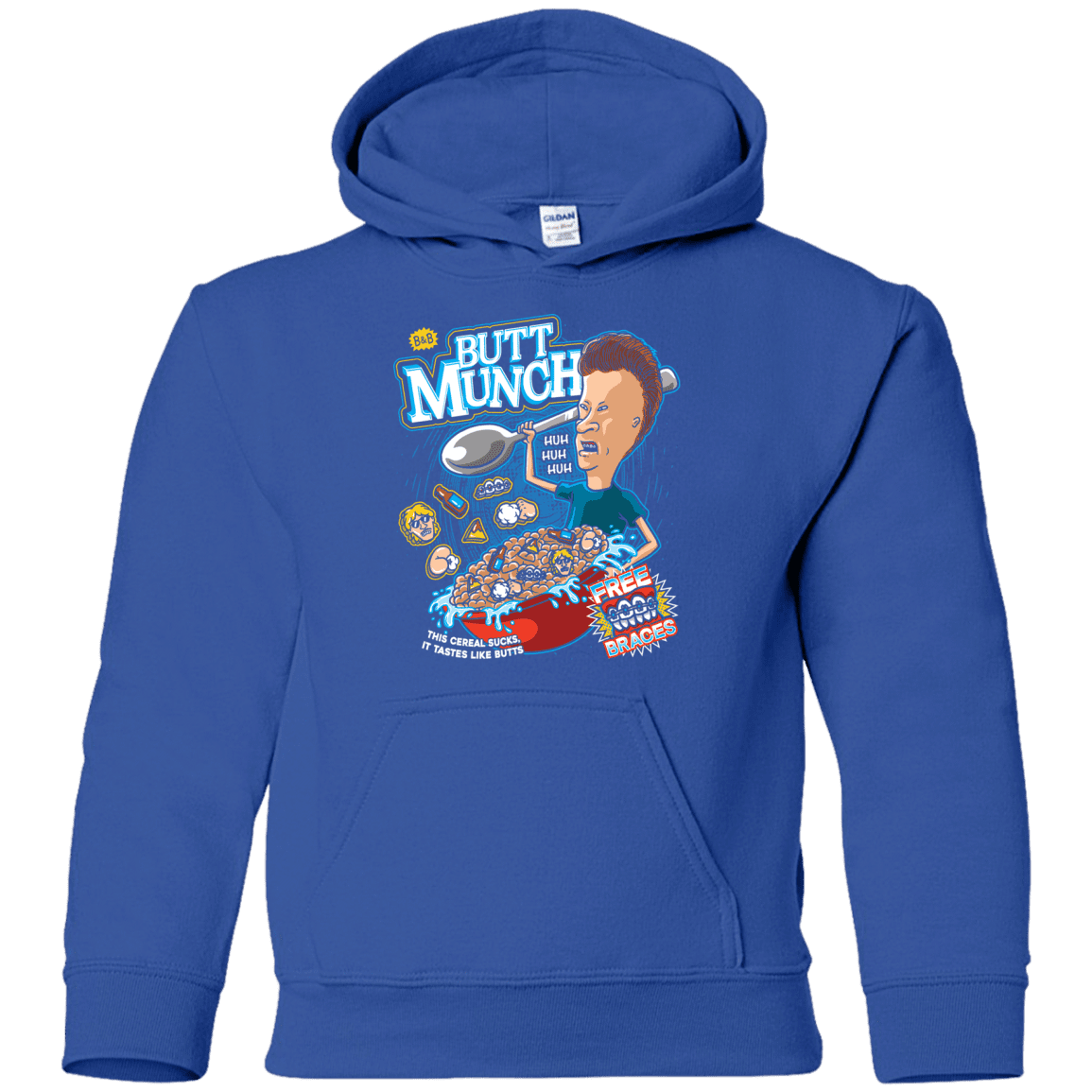Sweatshirts Royal / YS Buttmunch Cereal Youth Hoodie