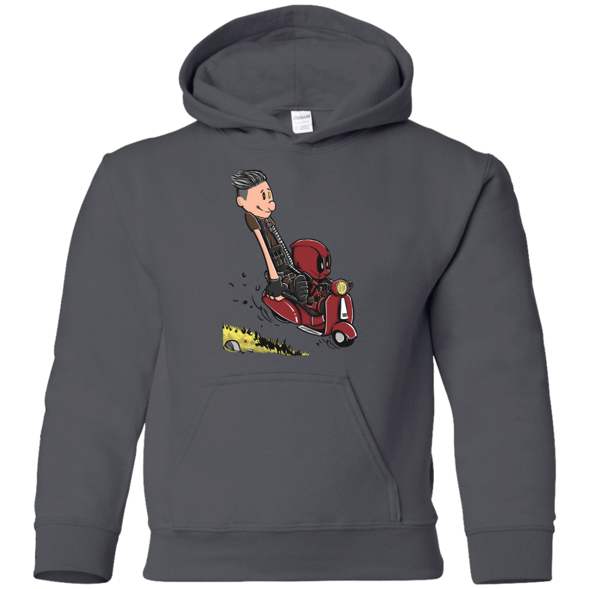 Sweatshirts Charcoal / YS Calvin & Deadpool Youth Hoodie