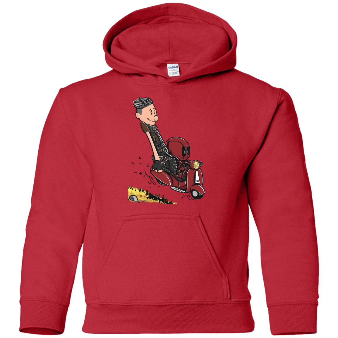 Sweatshirts Red / YS Calvin & Deadpool Youth Hoodie