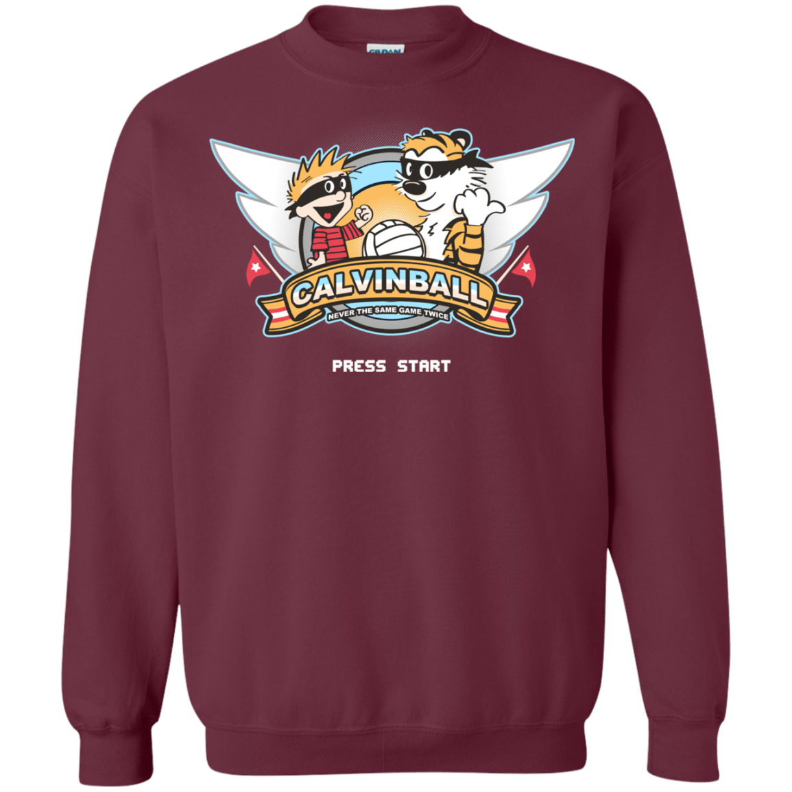 Sweatshirts Maroon / Small Calvinball Video Game Crewneck Sweatshirt