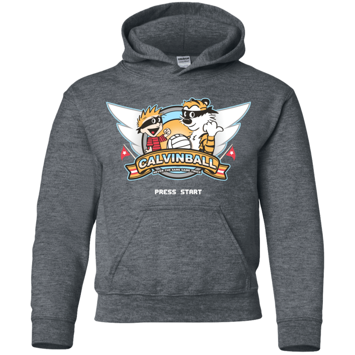 Sweatshirts Dark Heather / YS Calvinball Video Game Youth Hoodie