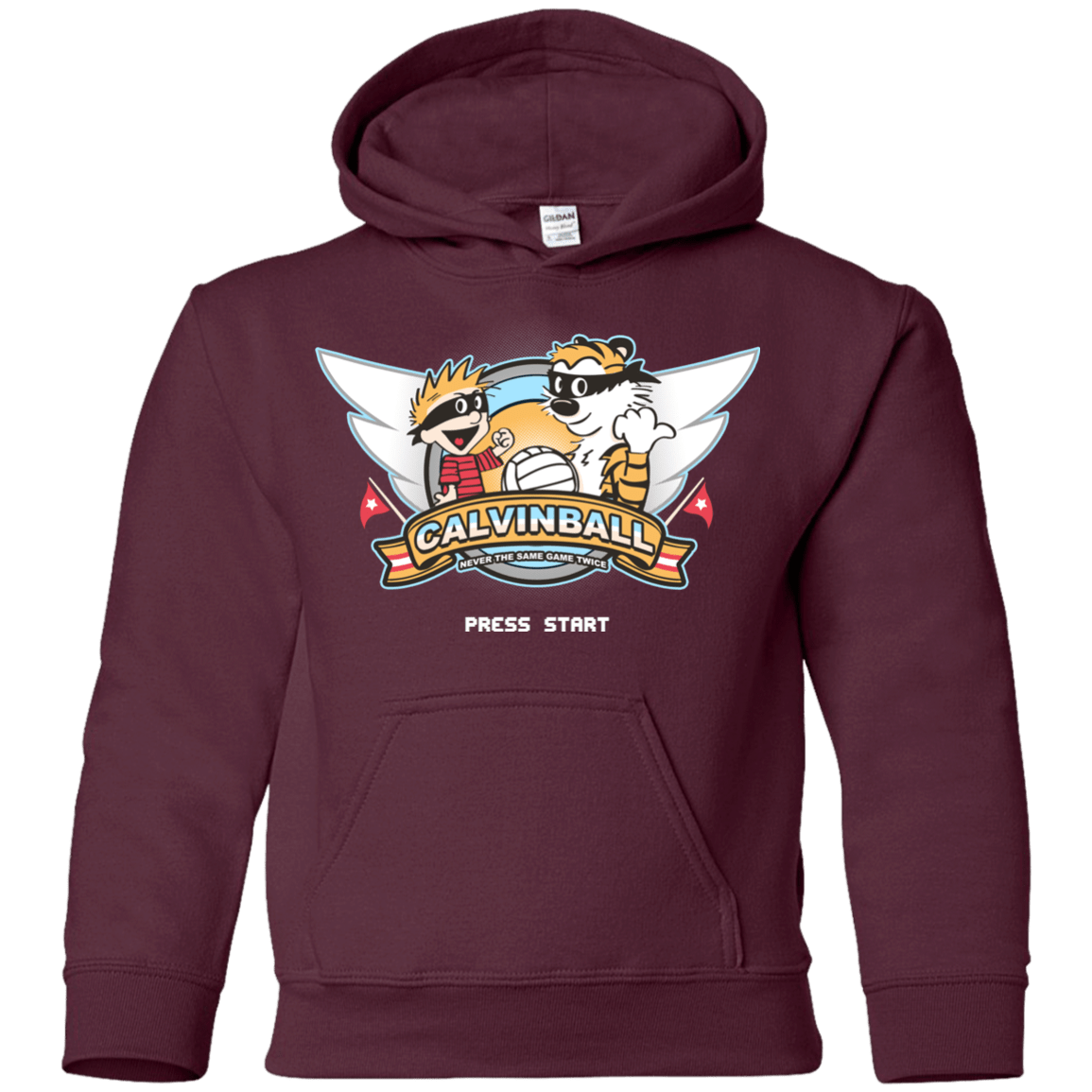Sweatshirts Maroon / YS Calvinball Video Game Youth Hoodie