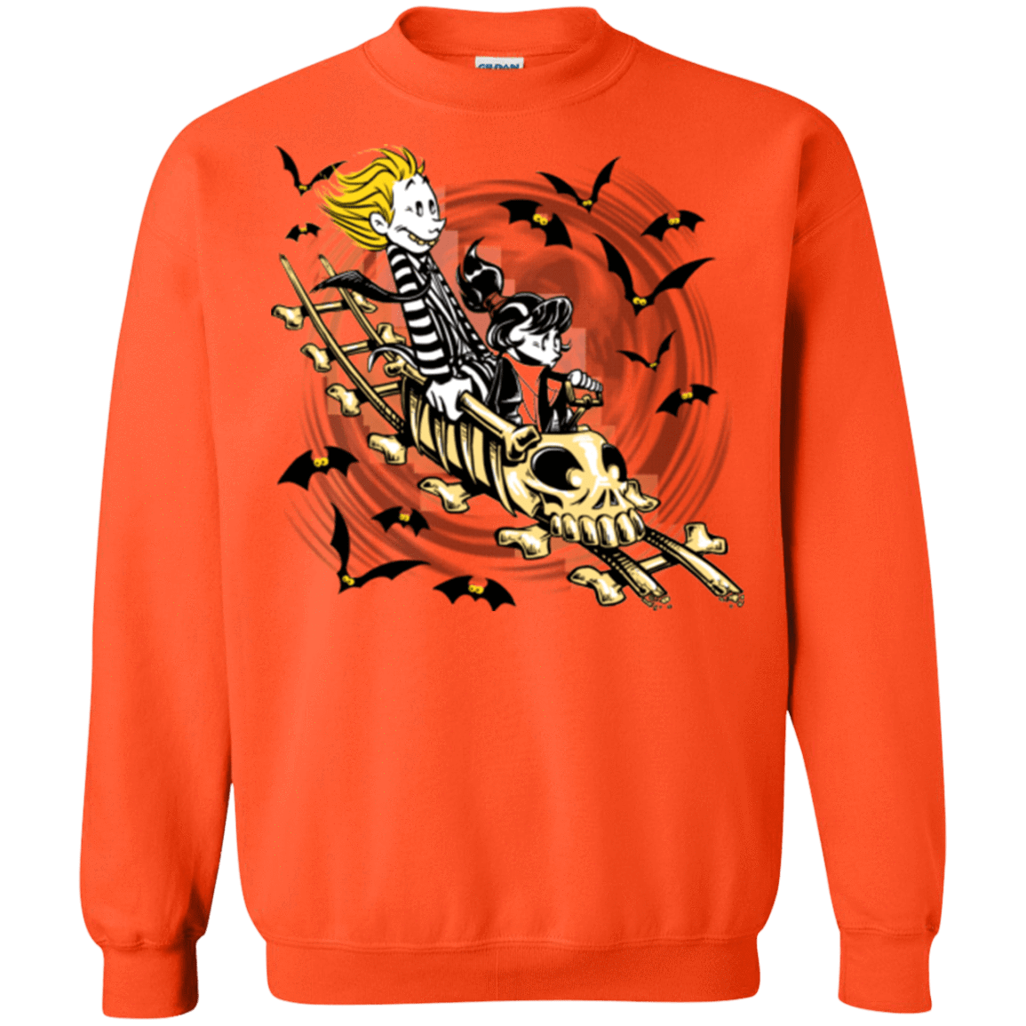 Sweatshirts Orange / Small Calvydia and Beetle Hobbes Crewneck Sweatshirt