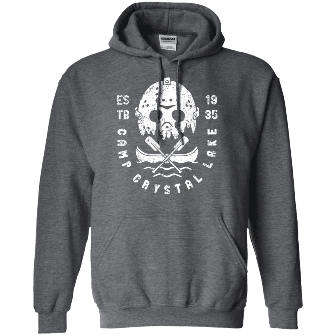 Sweatshirts Dark Heather / S Camp Crystal Lake Pullover Hoodie