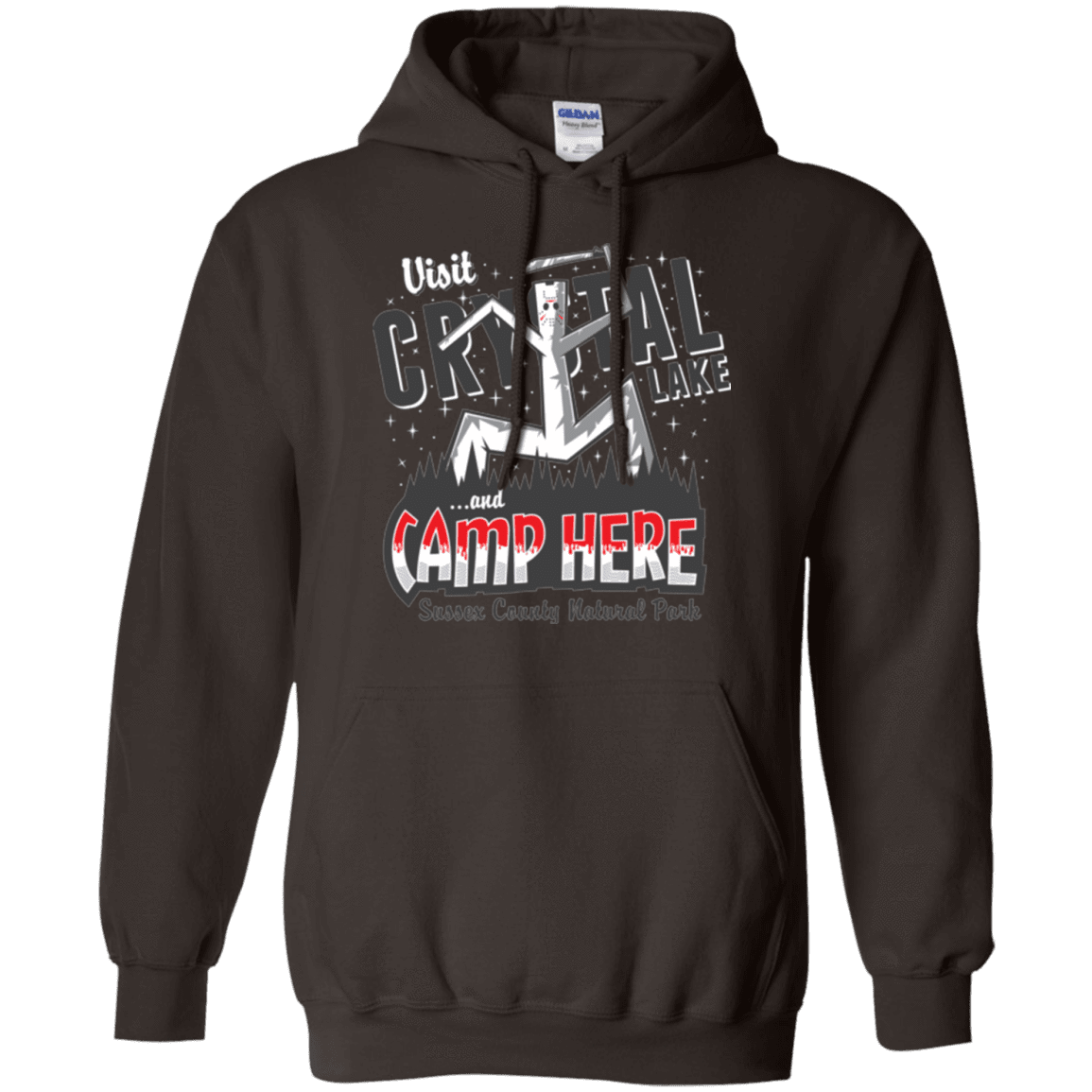 Sweatshirts Dark Chocolate / Small CAMP HERE Pullover Hoodie